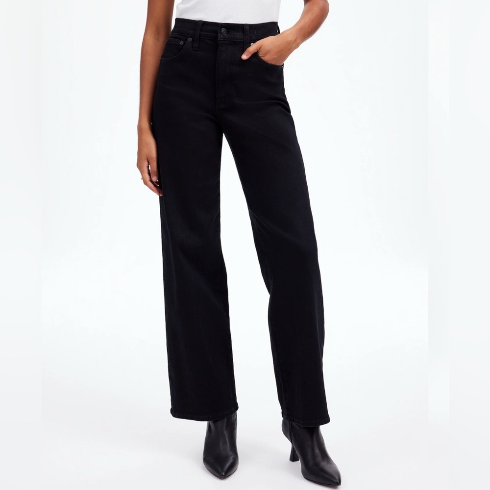 Madewell Perfect Vintage Wide Leg Jean Black size 23